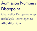 Admission Numbers Disappoint