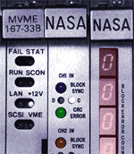 Detail of the EUVE satellite’s operations control hardware.