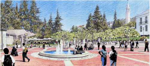 rendering of Sproul Plaza