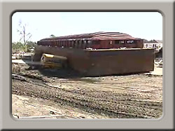 Beached barge from video clip