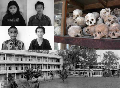 Cambodian inmates, skulls in museum, prison