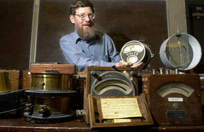 Tom Colton with instruments