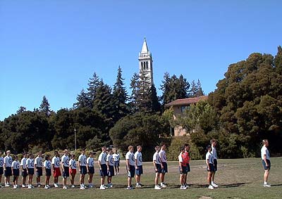 ROTC students prepare to jog