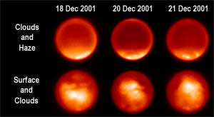 Methane gas cloud on Titan