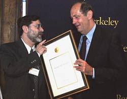 Dean Paul Ludden presents award to Bradley