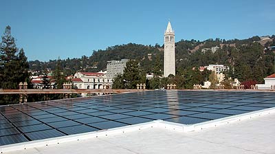 solar panels and Campanile