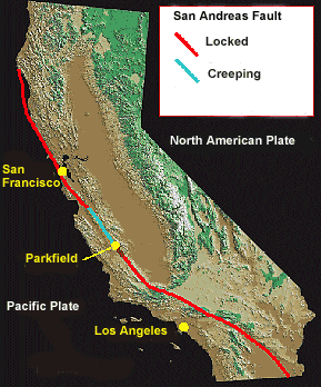 San Andreas Fault map