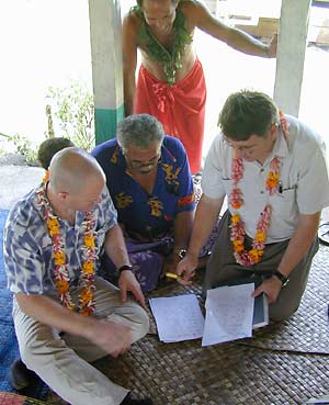 Jay Keasling with Samoan leaders
