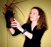 Sheila Patek with lobster
