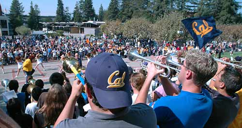 Cal Band at Homecoming rally