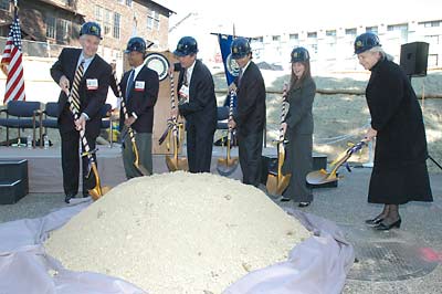 Honorary groundbreakers at the CITRIS building site