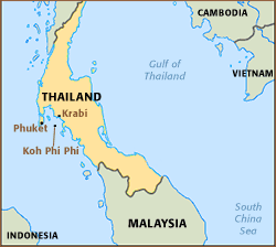 map of Thailand 