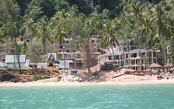 Resort under construction on Phi Phi Island