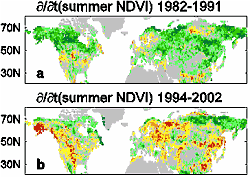 Global temperature maps