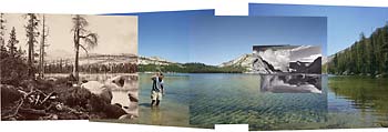 Photo collage of Lake Tenaya