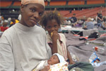 Katrina evacuees at the Astrodome (Red Cross photo)