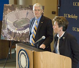 Barbour and Birgeneau at press conference