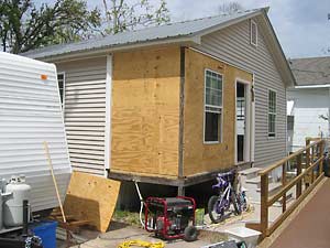 House undergoing renovation