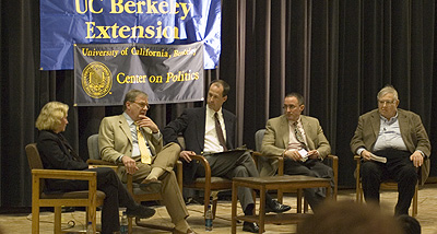  Panelists Janet Hook, Michael Barone, Ethan Rarick (moderator), Michael Kinsley, and Nelson Polsby.