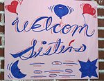 Welcome sign at a reunion