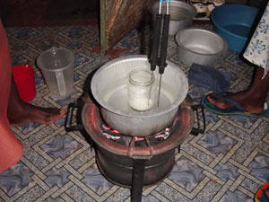 flash-milk heating setup