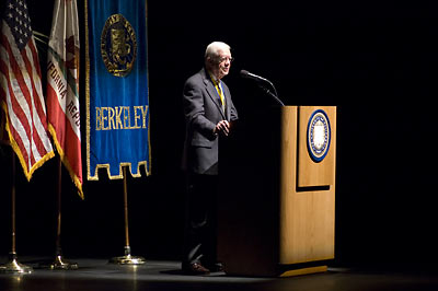 Jimmy Carter speaks at Zellerbach