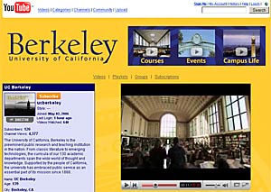 UC Berkeley page on YouTube