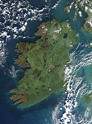 Ireland satellite photo