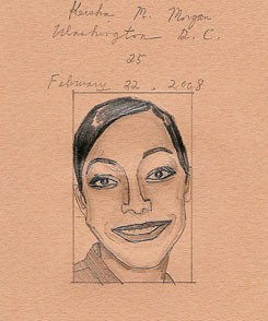  Artist Emily Prince's rendition of Keisha Morgan, 25