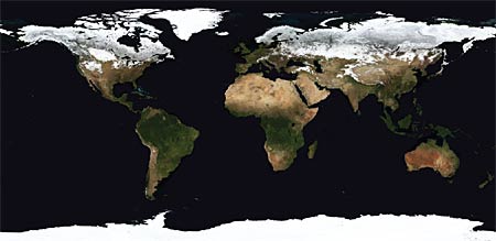 images of the Earth's land surface for February 2002
