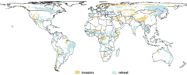 Map of projected global fire risk