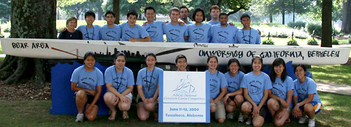Berkeley students at the 2009 National Concrete Canoe Competition finals.
