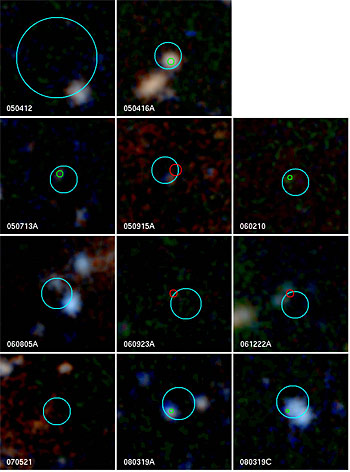 Mosaic of 11 dark gamma-ray burst host galaxies