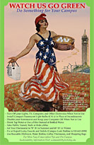 Lady Liberty green poster