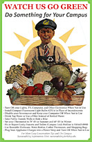 Vegetable vendor green poster