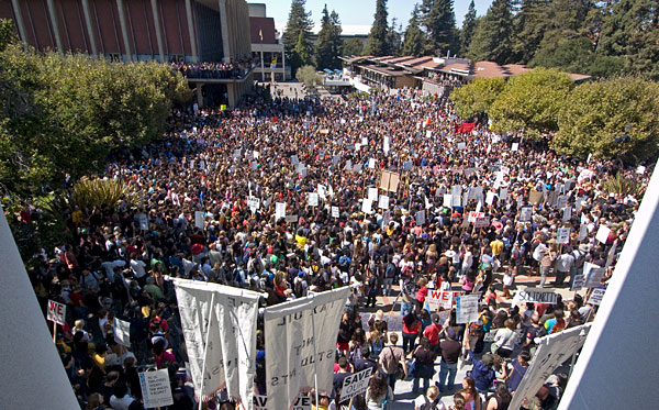 Protesters fill Sproul Plaza