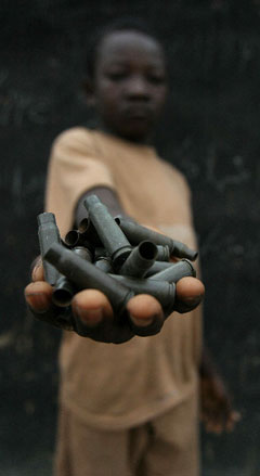 Child soldier in Africa