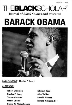 The fall 2008 edition of The Black Scholar, guest edited by Black Studies chair Charles Henry