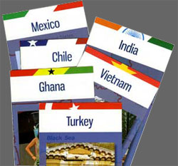 Brochures on some of the UC Education Abroad destinations covered by the Gilman Scholarship.