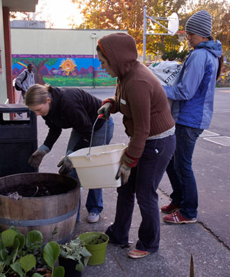 Landscape students at Claremont Middle School