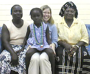 Kristin Reed with the people of Cabinda