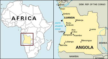  Map of Africa and Angola