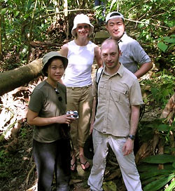 Haas team in rattan forest