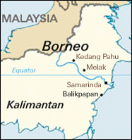 Borneo map