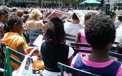 Community Arts Exchange day-campers at Broadway in the Park